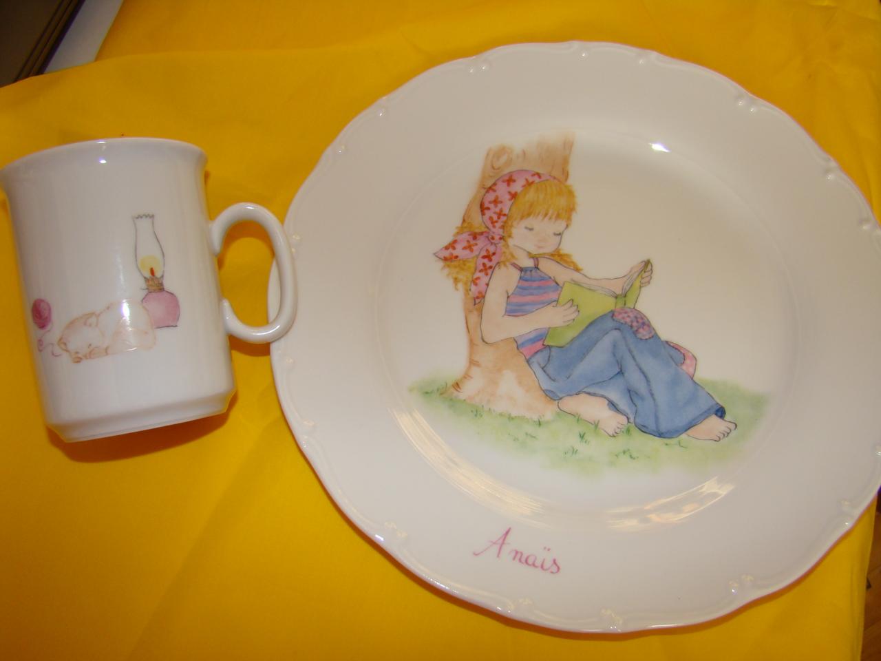 Assortiment Assiette et Mug pour Petite Fille